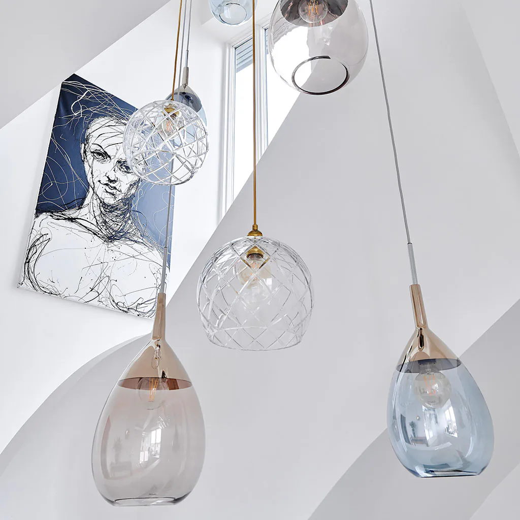 Ebb & Flow Lute Pendelleuchte L Ø 22 cm Lute Pendelleuchte L Ø 22 cm, Rust, Gold Rust Pendelleuchten – exklusive Designerlampe, mundgeblasen für Schlafzimmer