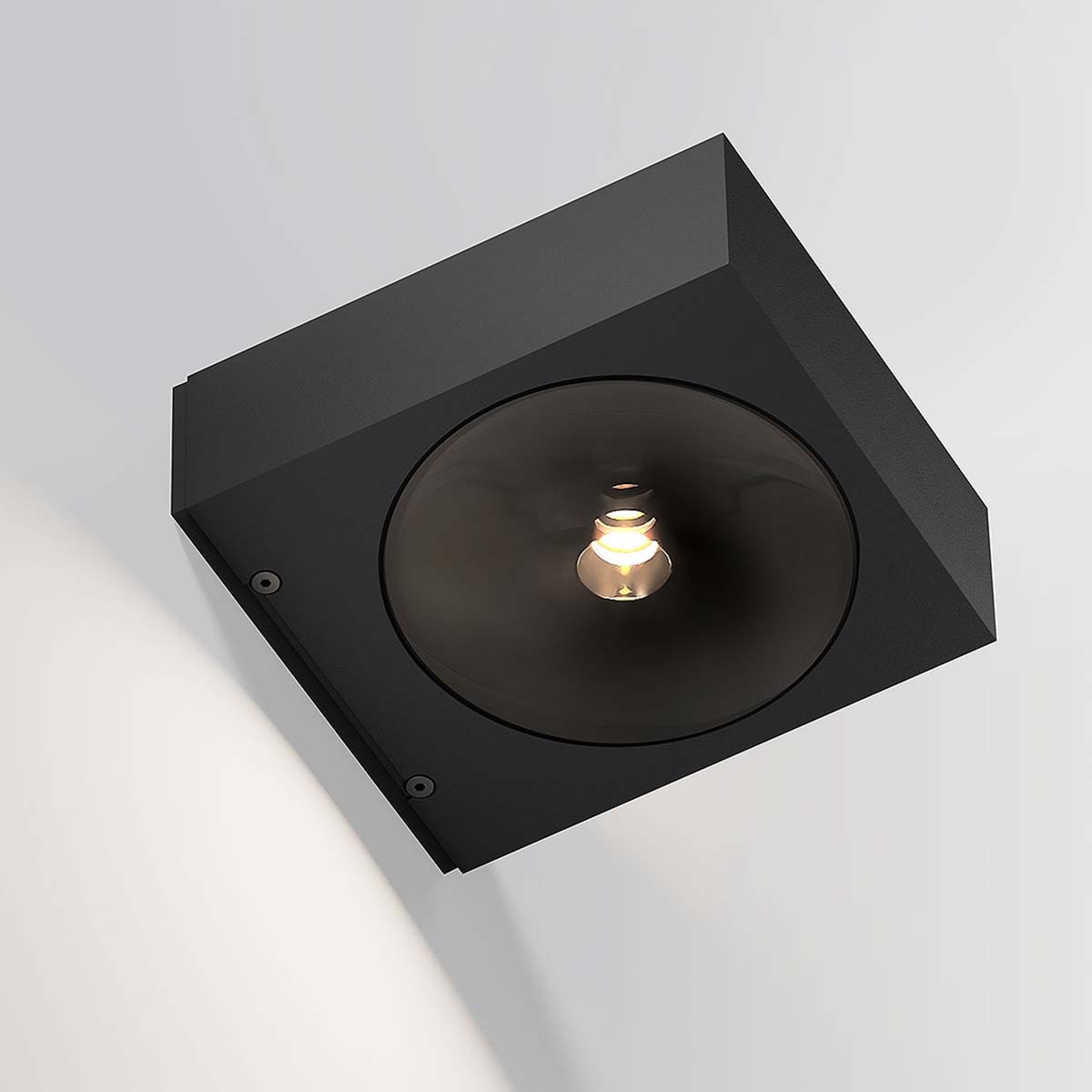 luci down Wandleuchte, H: 5,3 cm, T: 16 cm, Anthrazit luci down Wandleuchte, H: 5,3 cm, T: 16 cm, Deep Black