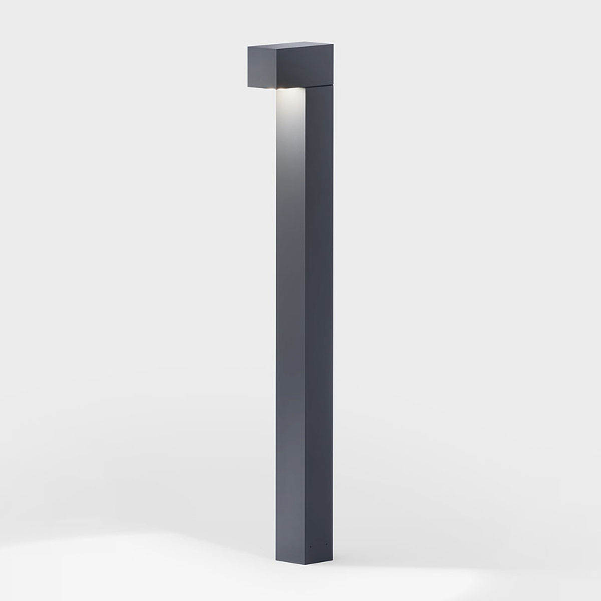 Schmale Pollerleuchte für außen in der Farben anthrazit