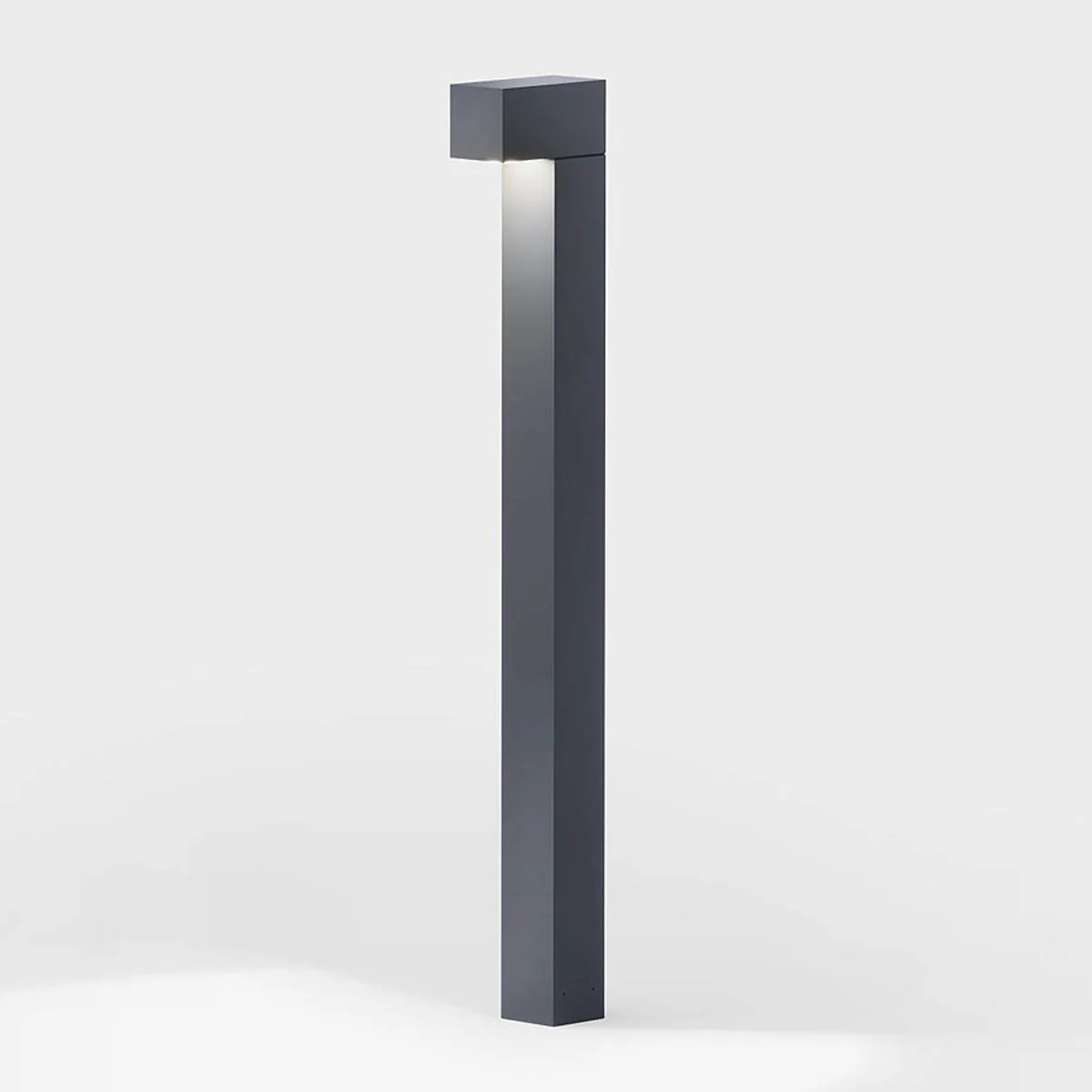 Schmale Pollerleuchte für außen in der Farben anthrazit
