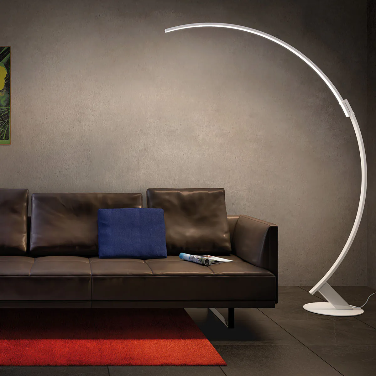 Kyudo Stehleuchte, H: 212 cm, Orange