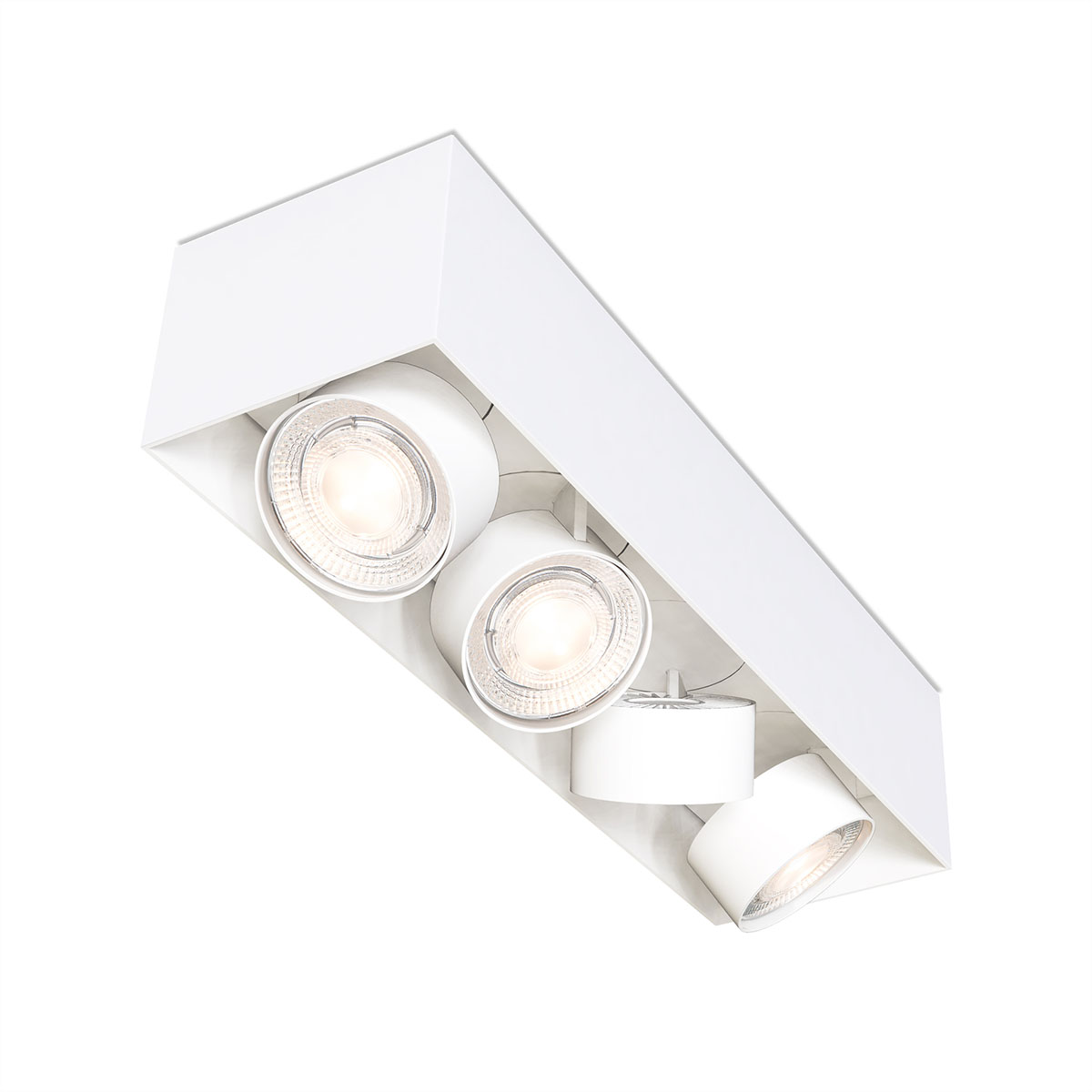 Wittenberg 4.0, wi4-ab-4e-kb Aufbaustrahler, Weiß matt, Extra-Warmweiß 2700K, Spot 12°, Phase Cut Wittenberg 4.0, wi4-ab-4e-kb Aufbaustrahler, Weiß matt, Warmweiß 3000K, Flood 38°, Bluetooth