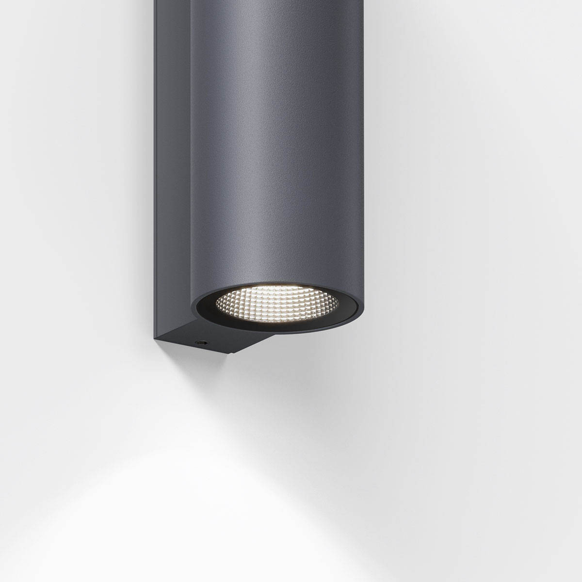 Zylinderförmige Wandleuchte für außen fokusiert Zylinderförmige Wandleuchte für außen fokusiert