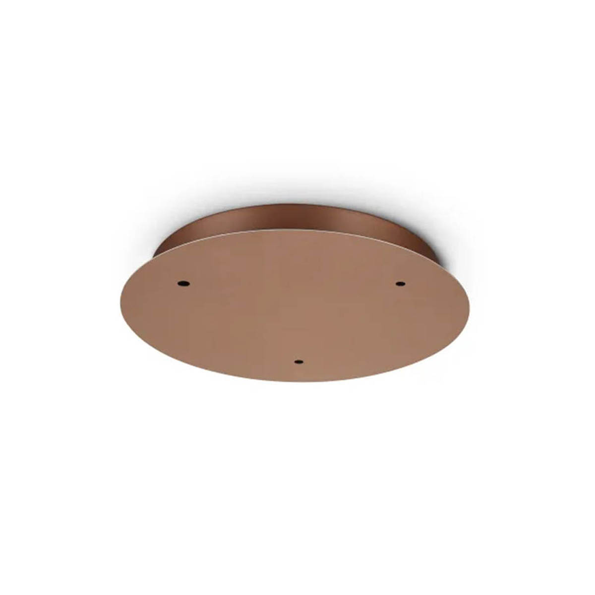 Ideal-Lux-Baldachin-rosone-D300-3-fori-copper Ideal Lux Lampen Baldachin rund 3-fach, Ø: 30 cm, H: 3,6 cm Kupfer