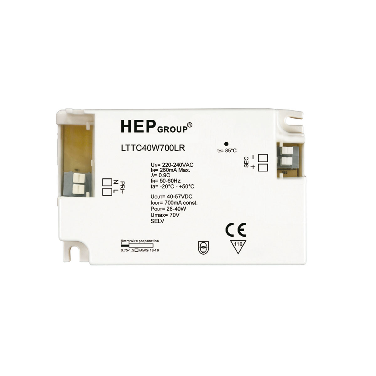 LED-Treiber, LTTC40W700LR-Z, Phasenabschnitt