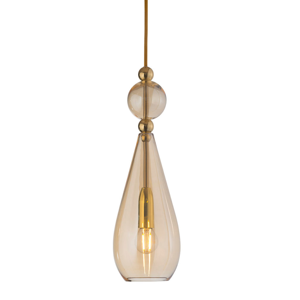 Smykke Pendelleuchte M Ø 12,5 cm, Golden Smoke Gold