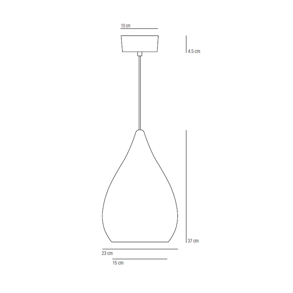 Drop One Large Pendelleuchte, Ø: 23 cm, Matt Drop One Large Pendelleuchte, Ø: 23 cm, Glänzend