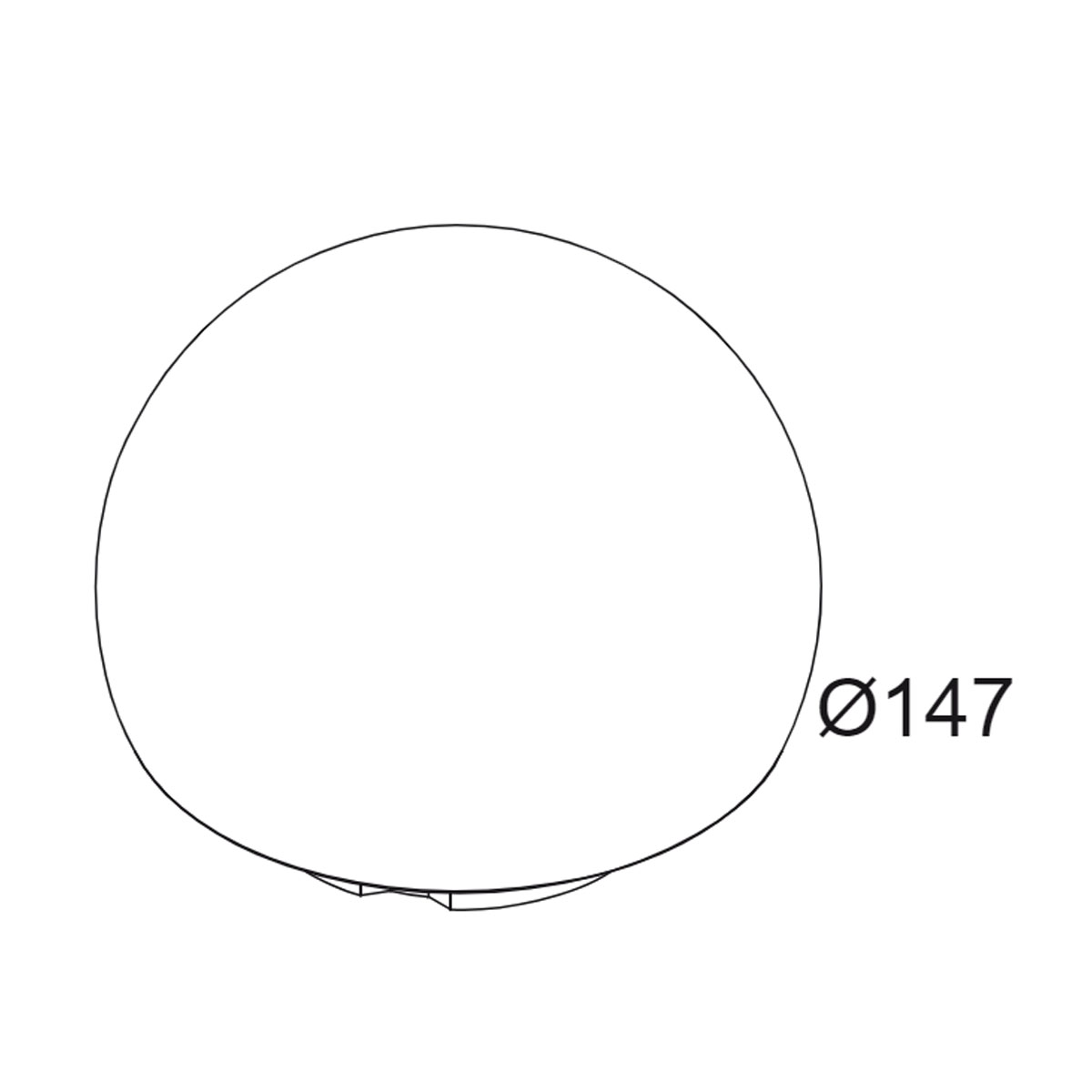 BOWL GLASS, Ø: 14,7 cm, Opal Weiß