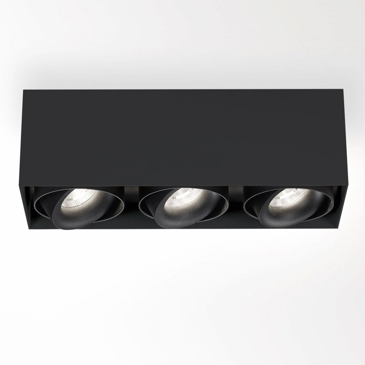 DeltaLight MINIGRID ON 350 92733 DIM8 Aufbaustrahler, L: 30,5 cm, B: 10,5 cm Schwarz, Extra-Warmweiß 2700K, 33° Schwarz 2700K Modern & neutral – Design- für Küche schwenkbar & drehbar
