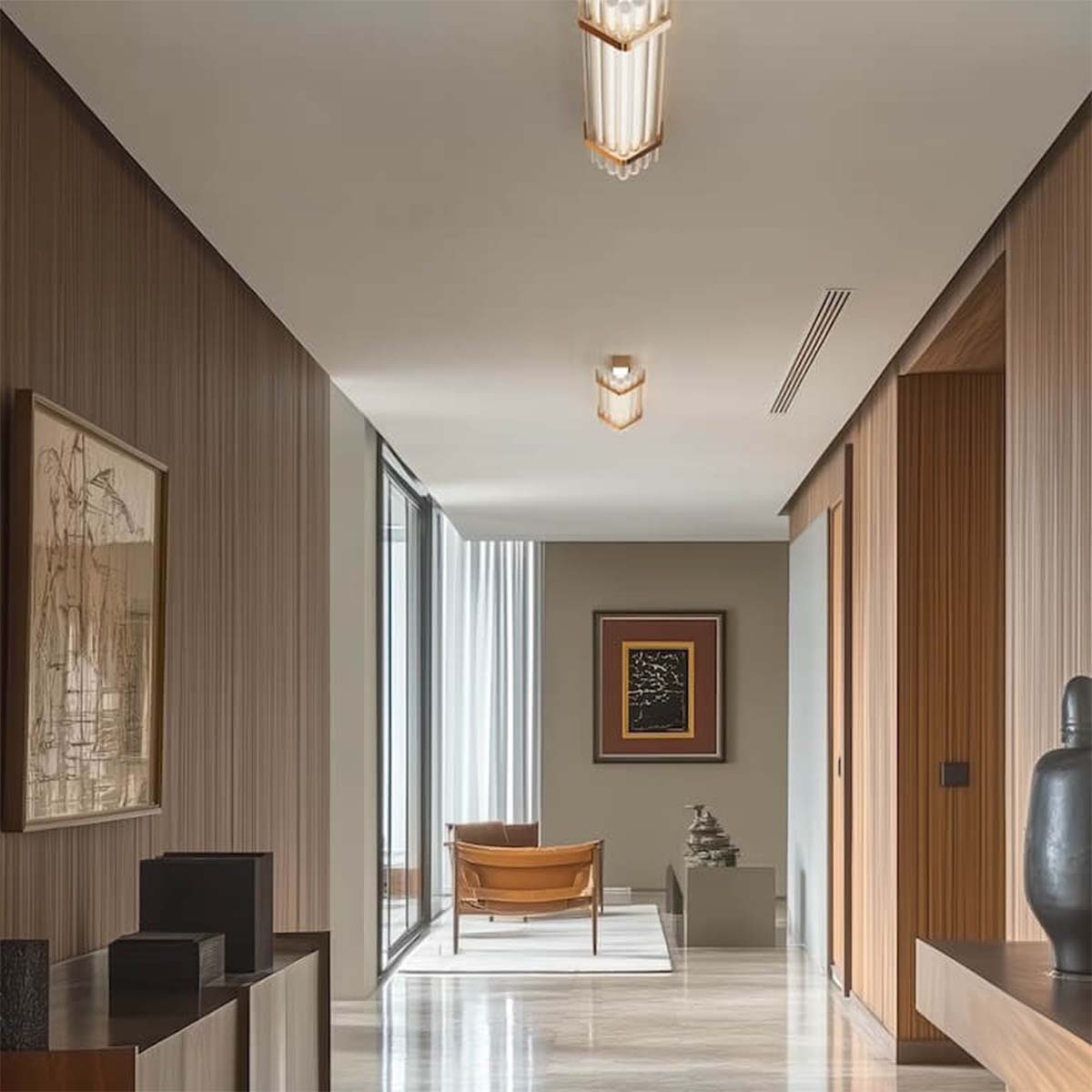 DCW Editions Seagull Wall Wandleuchte, Bronze & Transparent, Modern – luxuriöse Wandleuchte mit Röhrenoptik, ideal für Eingangs- und Wohnräume