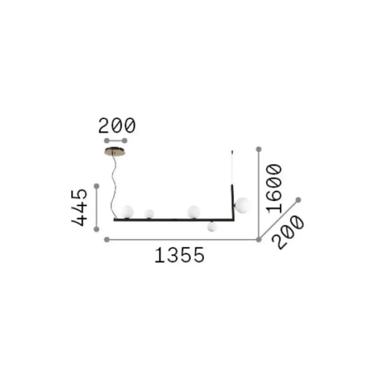 Birds SP5 Pendelleuchte, L: 135,5 cm