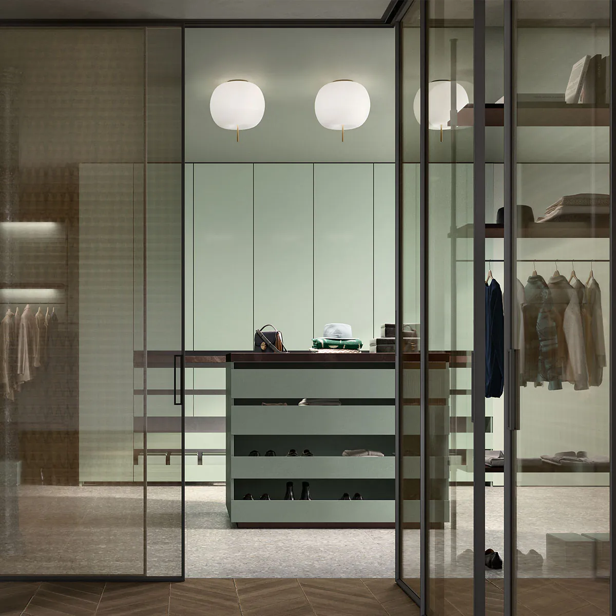 Kushi XL Deckenleuchte, Ø: 43 cm, Kupfer