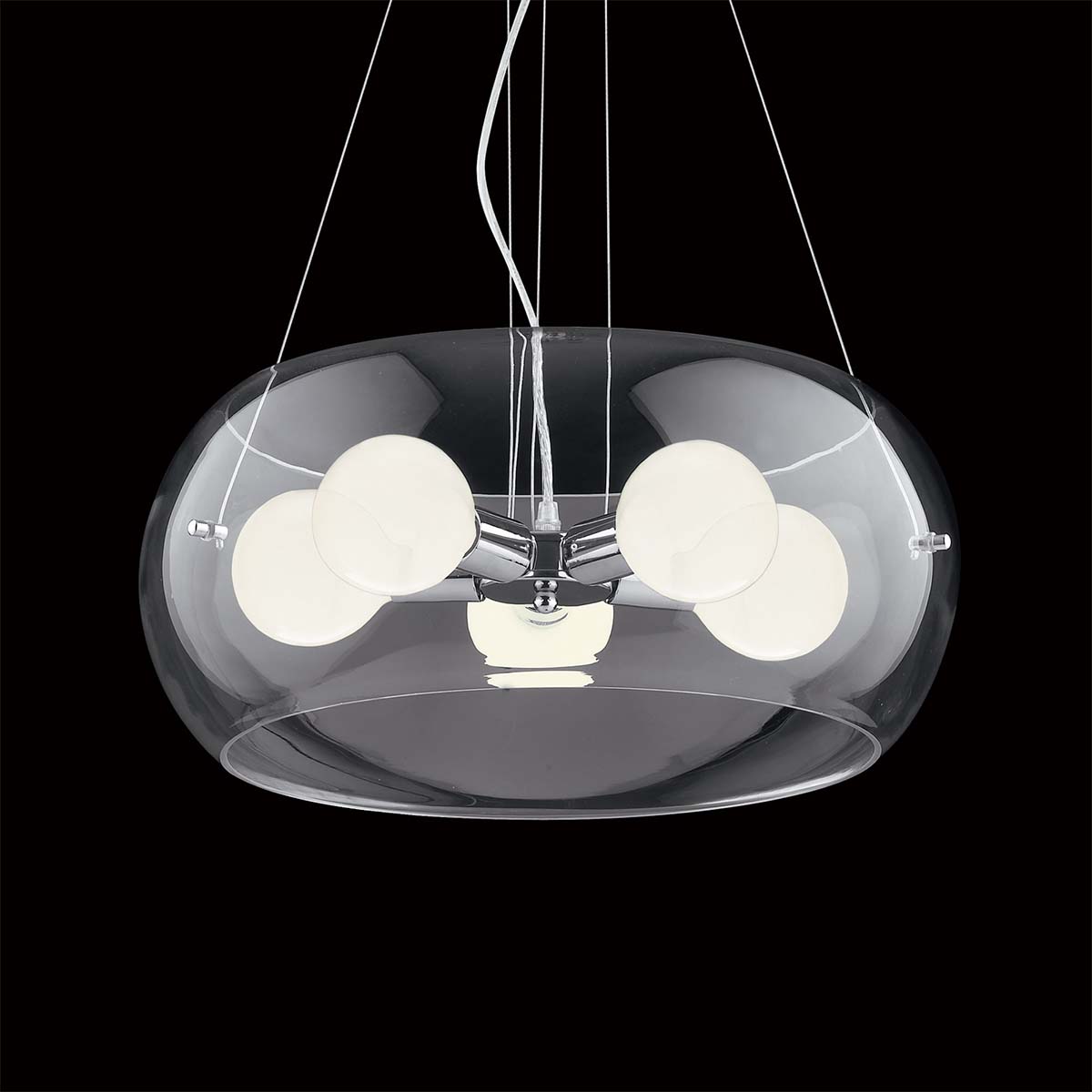 Audi-10 SP5 Pendelleuchte, Ø: 48,5 cm, Rauchglas Audi-10 SP5 Pendelleuchte, Ø: 48,5 cm, Transparent