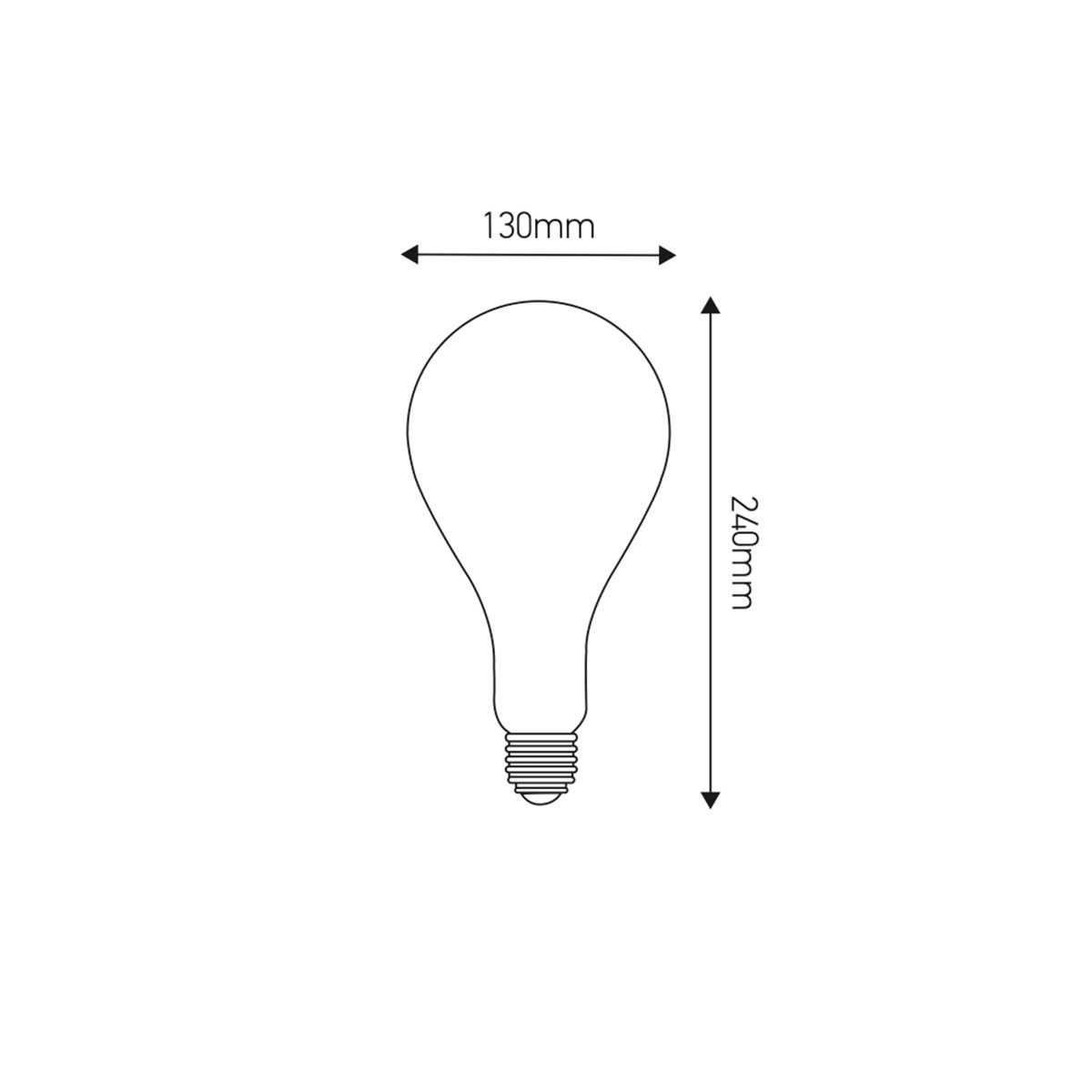 Ampoule géante LED filament 4W E27 2000K 200lm amber dimmbar Ampoule géante LED filament 4W E27 2000K 200lm amber dimmbar