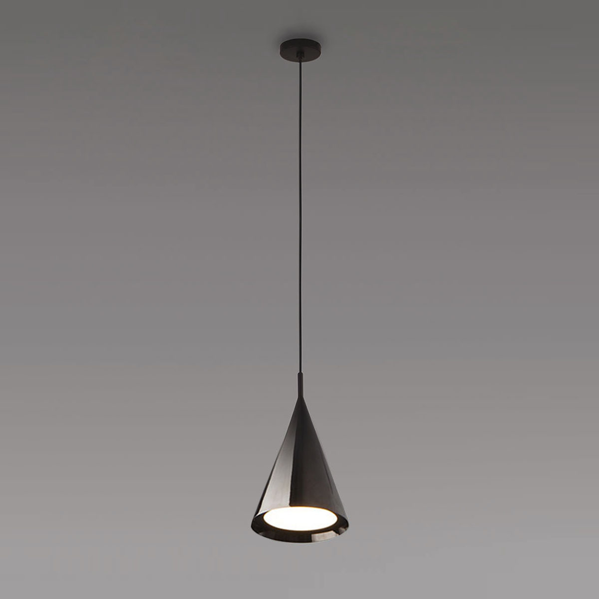 Gordon 561.22 Pendelleuchte, Schwarz Matt & Schwarz Chrom Ø: 18 cm