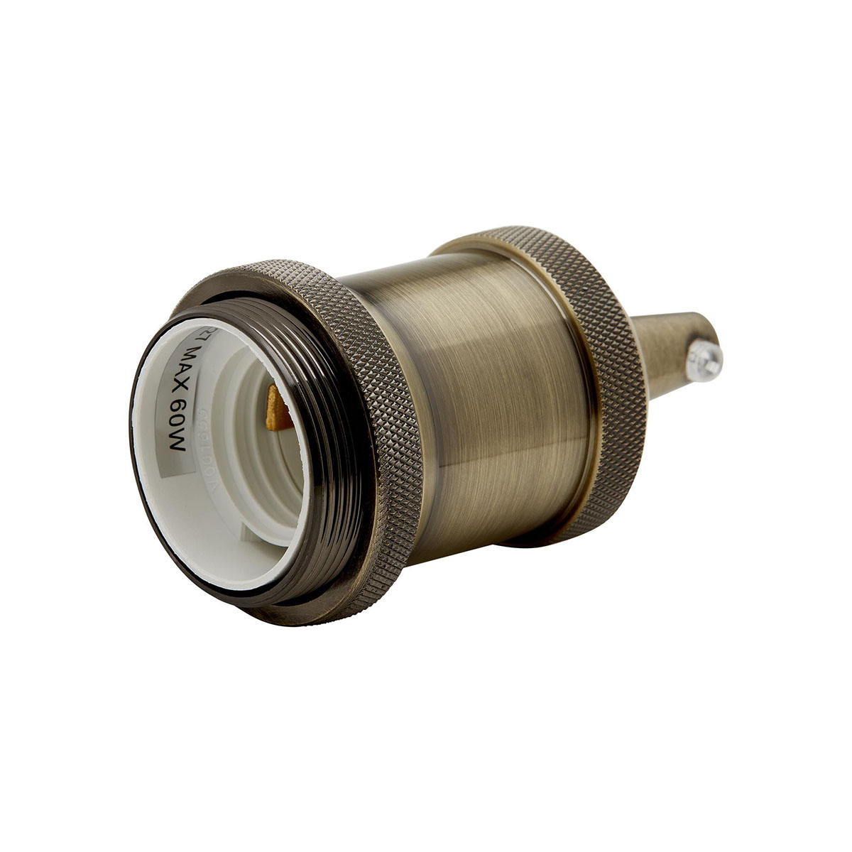 Lampenfassung E27 Aluminium mit Gewinde mit Ring Bronze Gold