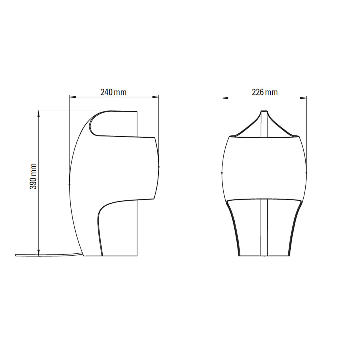 Technische Zeichnung DCW Editions Lampe B Tischleuchte Technische Zeichnung DCW Editions Lampe B Tischleuchte