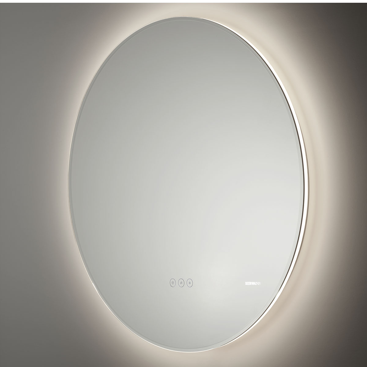 Eleganter Badspiegel mit LED-Beleuchtung – Decor Walther Reflect 90 LED Spiegel mit Beleuchtung Badezimmer, Ø: 90 cm