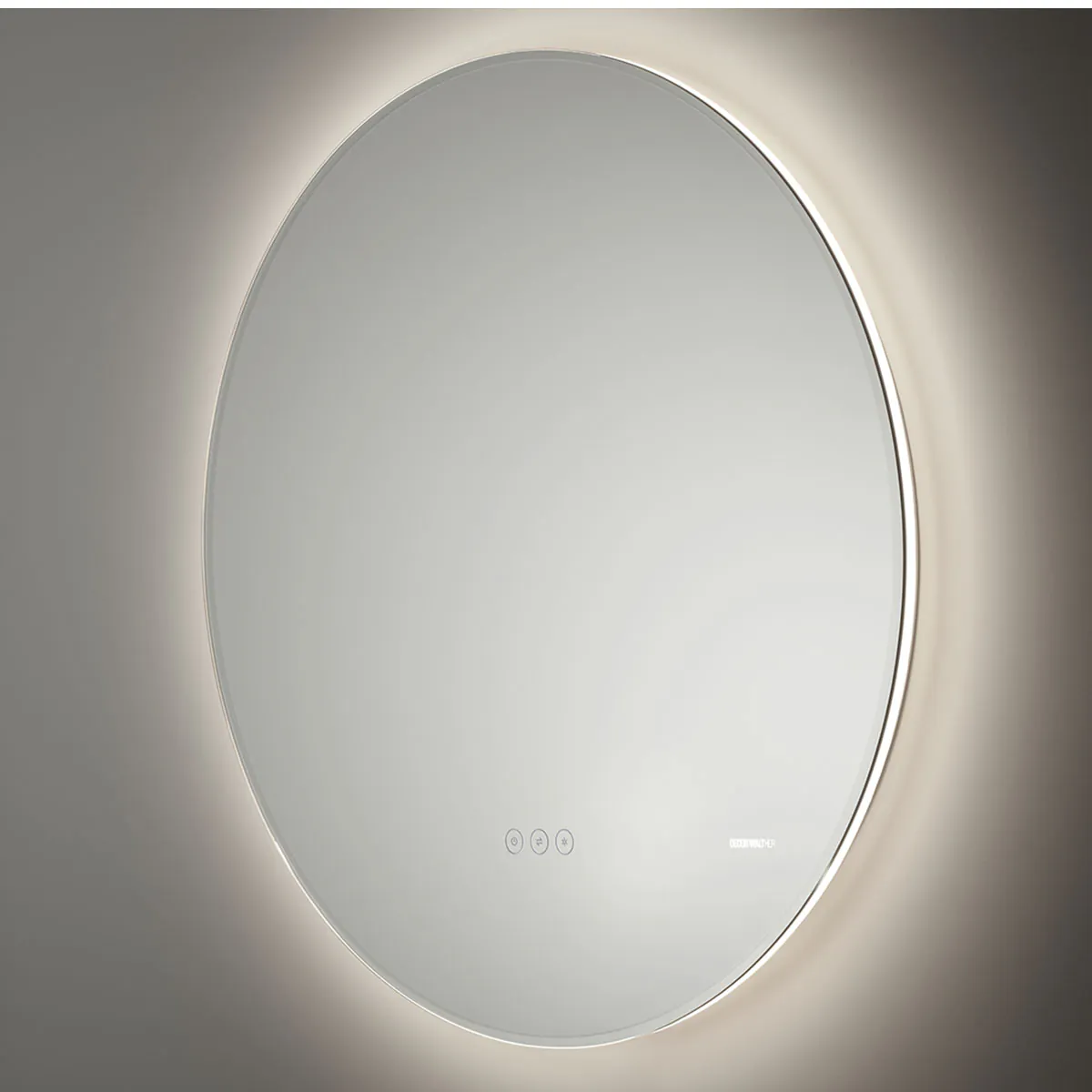 Eleganter Badspiegel mit LED-Beleuchtung – Decor Walther Reflect 90 LED Spiegel mit Beleuchtung Badezimmer, Ø: 90 cm