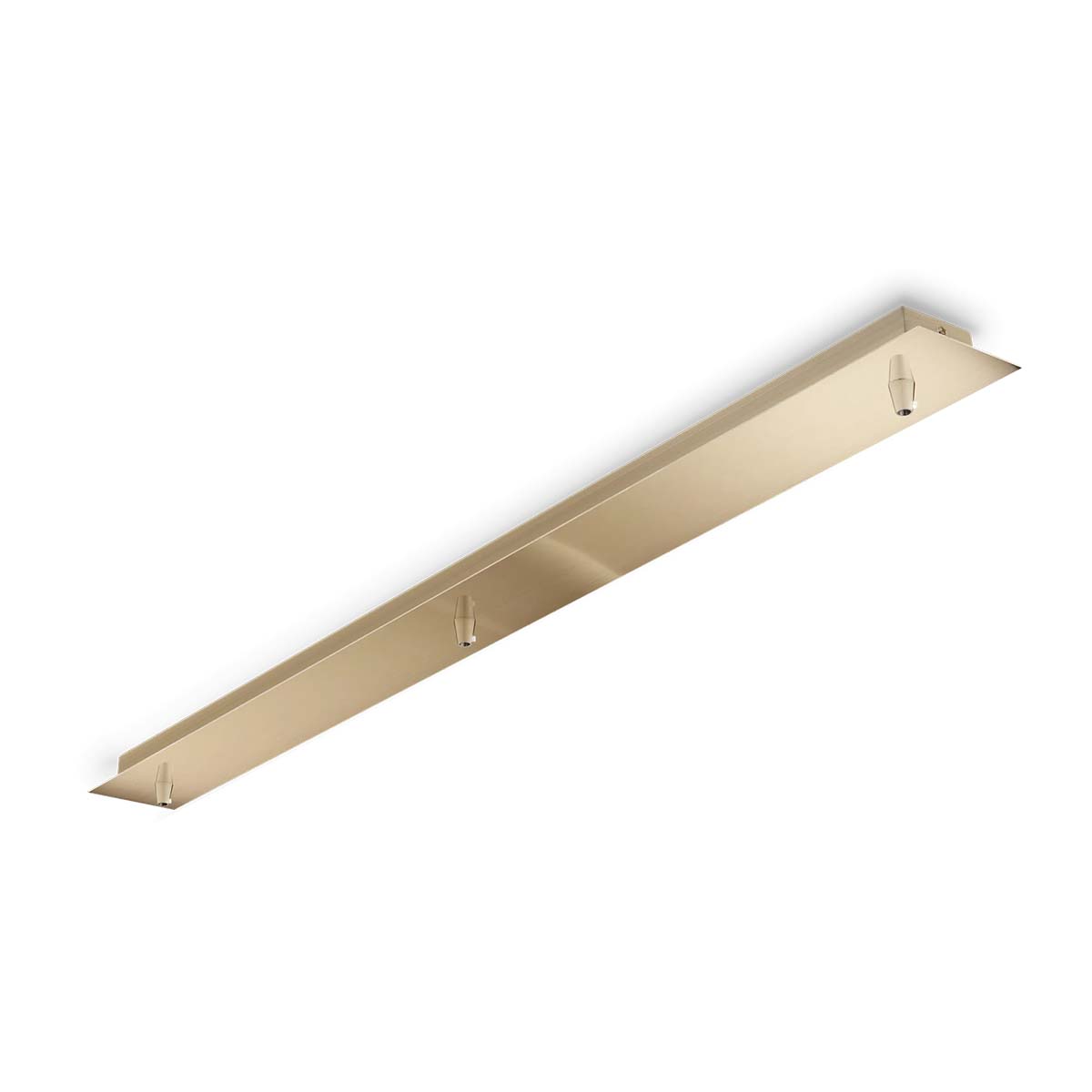 Lampen Baldachin länglich 3-fach, 88 x 4,3 x 7 cm, Messing