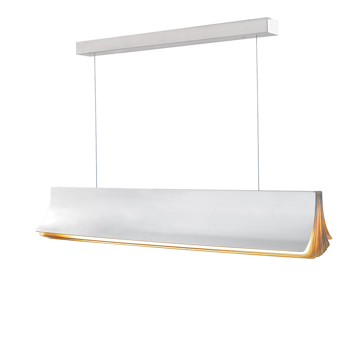 Respiro 900 Pendelleuchte Weiß & Gold L: 90 cm in Weiß Gold – elegante Designerlampe des Herstellers DCW Editions für den Esstisch Respiro 900 Pendelleuchte Weiß & Gold L: 90 cm in Weiß Gold – elegante Designerlampe des Herstellers DCW Editions für den Esstisch
