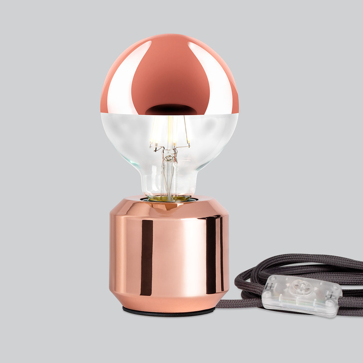 Oskar Tischleuchte,  Ø: 8,2 cm, H: 7,7 cm, Kupfer