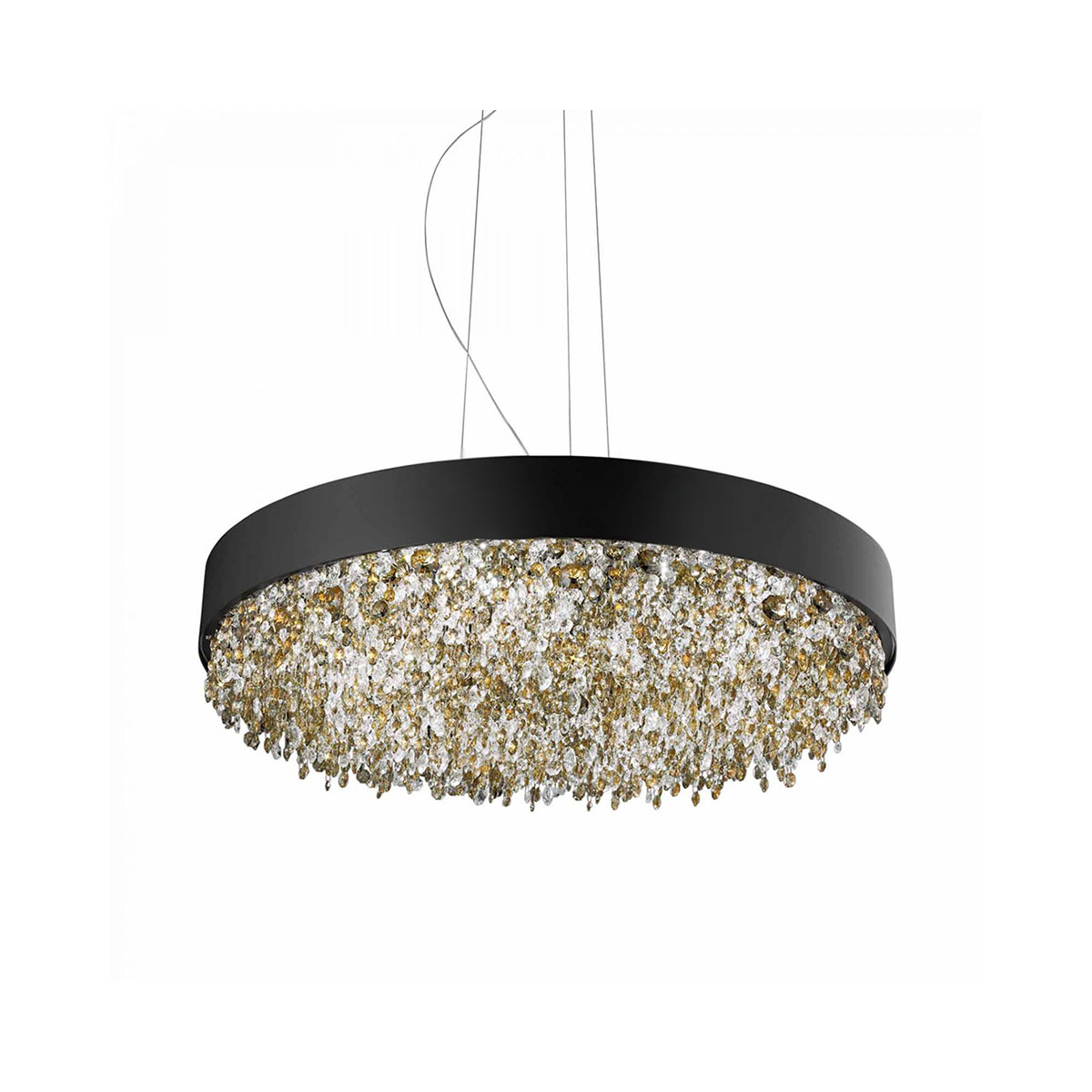 Masiero Olà S6 40 Pendelleuchte Pendelleuchten - elegantes Designerlicht aus Glas und Metall, Farbe Schwarz Masiero Olà S6 90 Pendelleuchte Pendelleuchten - elegantes Designerlicht aus Glas und Metall, Farbe Schwarz