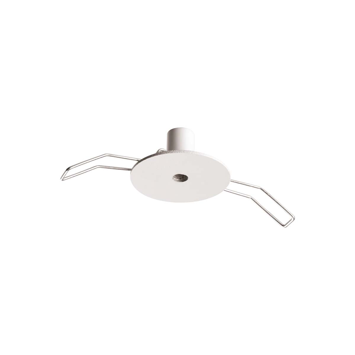 Lampen einbau Baldachin rund 1-fach, Ø: 4,5 cm, H: 3,4 cm, Weiß