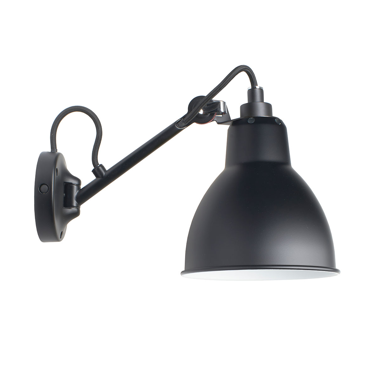 Lampe Gras N° 104 Wandleuchte, T: 30,3 cm Schwarz, Schirm Schwarz – moderne Designerlampe von DCW Editions passt perfekt in den Treppenaufgang Spezial Angebot Pack Duo Lampe Gras N° 104 Bathroom IP44 Wandleuchte Schwarz, Schirm Schwarz – hochwertiges Design des Herstellers DCW Editions geeignet für den Eingangsbereich auch für Badezimmer geeignet