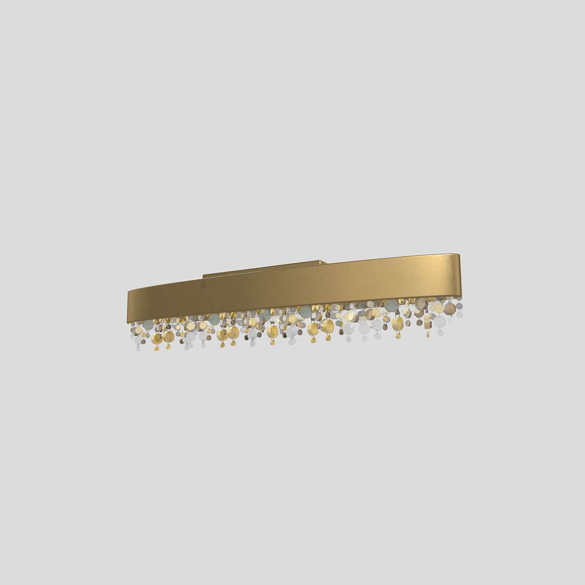 Olà PL4 OV 100 Deckenleuchte, Blattgold, L: 100 cm, LED-Modul