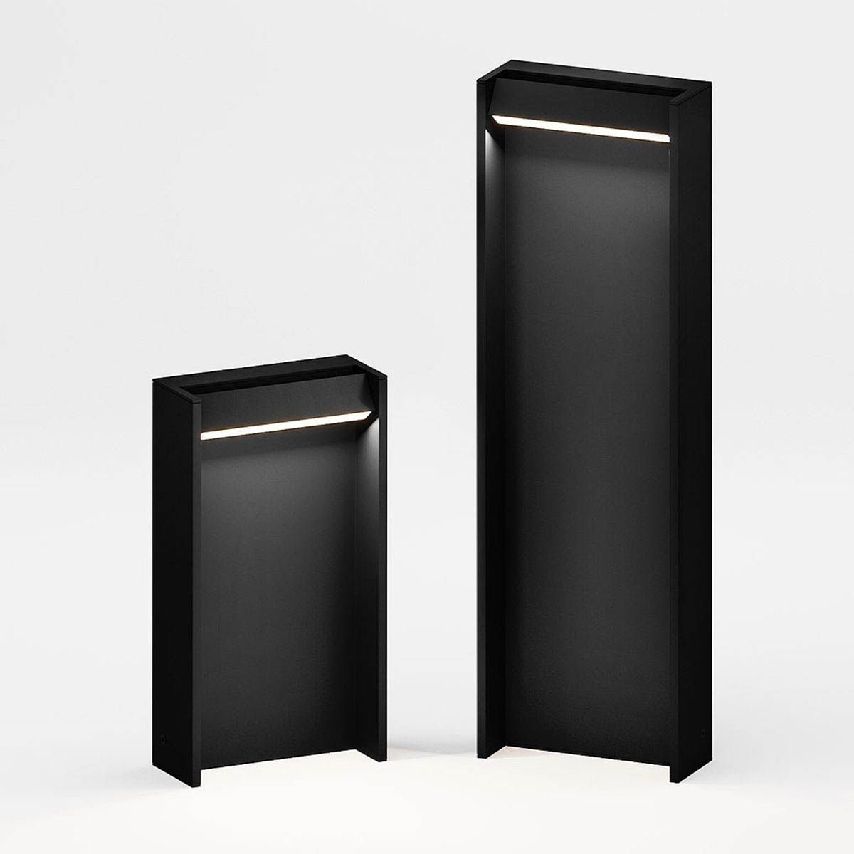 slat Pollerleuchte, Deep Black H: 40 cm Kleine und große Pollerleuchte für außen in der Farbe schwarz