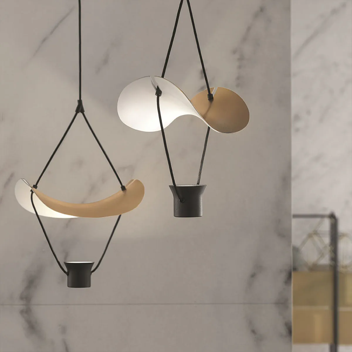 Vollee C5 P Pendelleuchte, 5-flammig, Orange