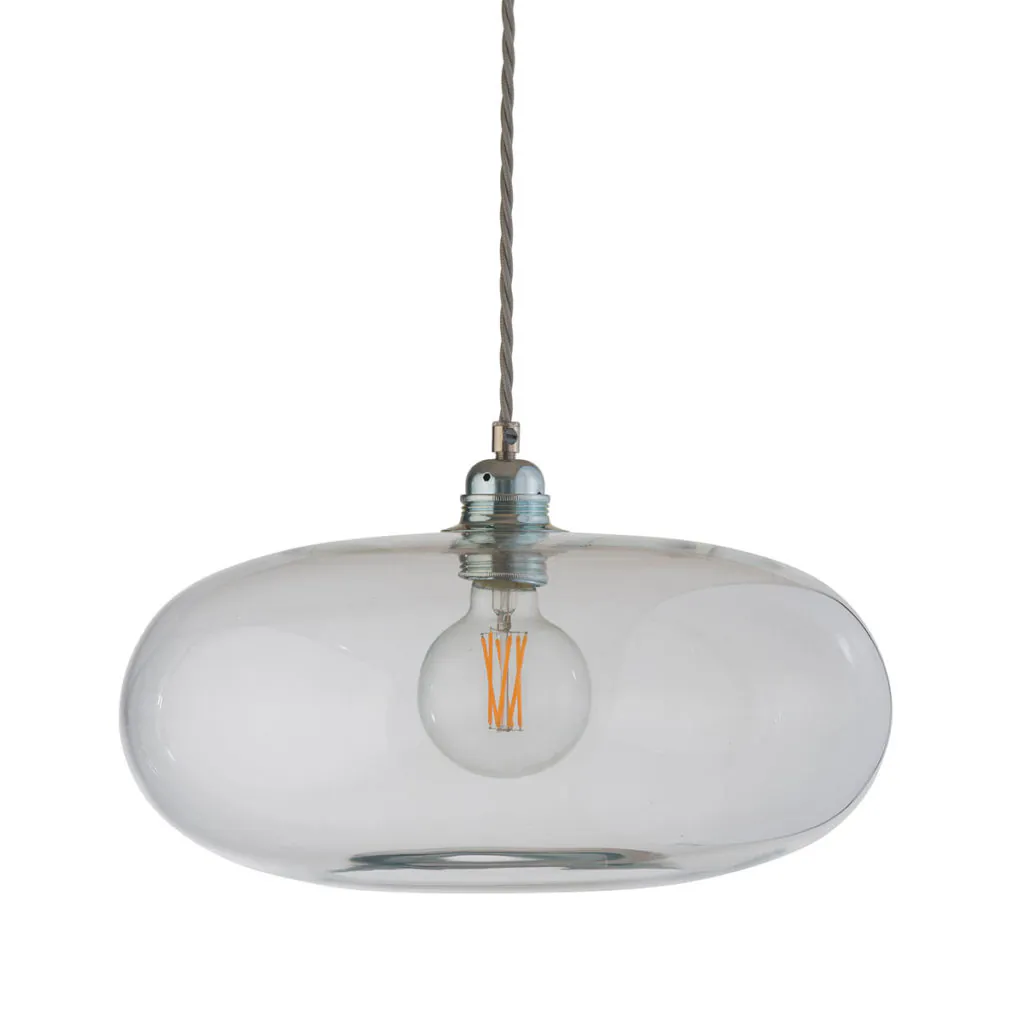 Horizon Pendelleuchte L Ø 36 cm, Clear, Silber