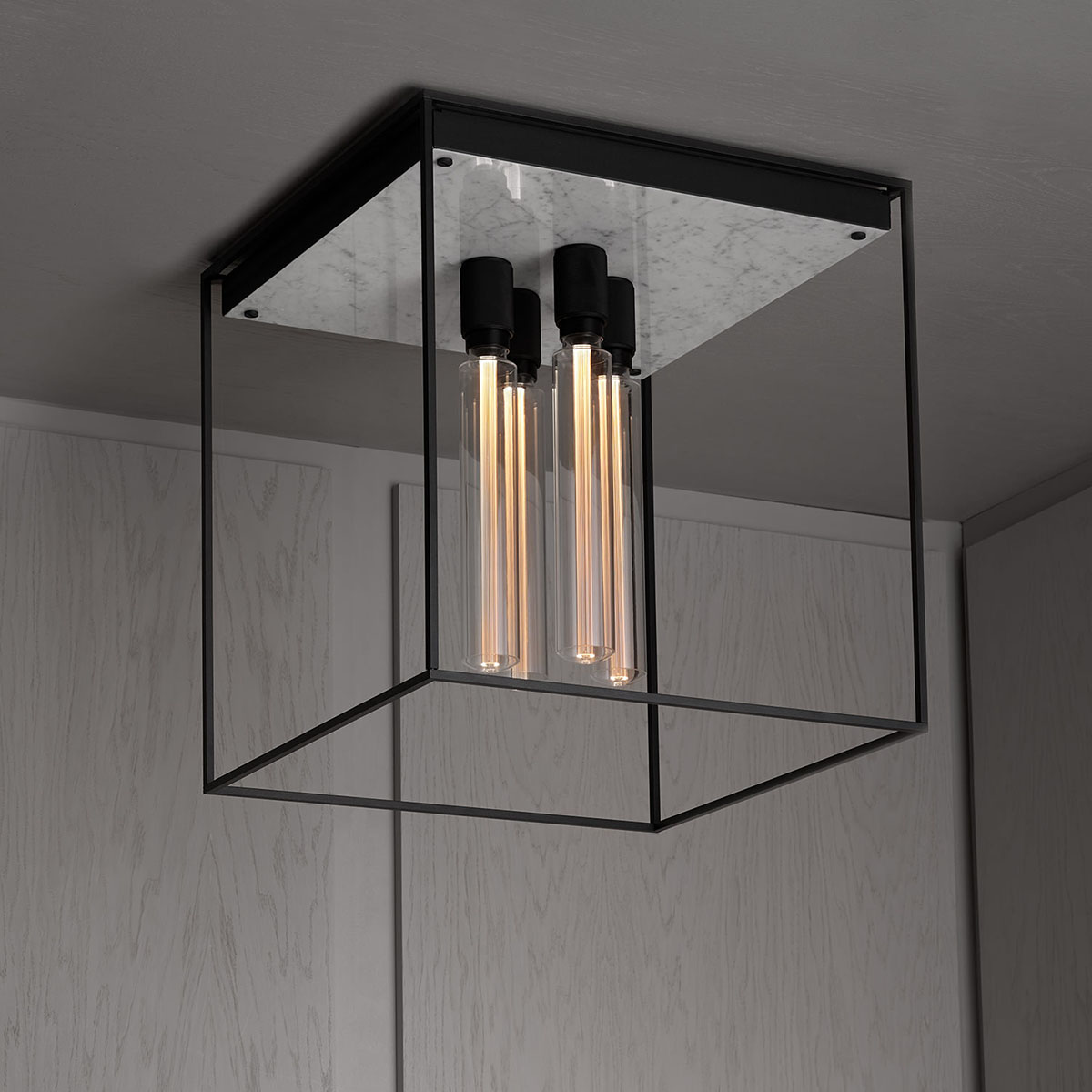 Caged Ceiling 4.0, White Marble Caged Ceiling 4.0, White Marble