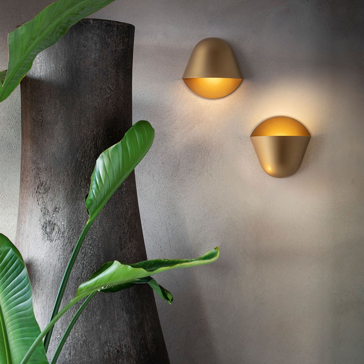 Enoki 1708-30 Wandleuchte H: 17 cm, Weiß Enoki 1708-30 Wandleuchte H: 17 cm, Titanium