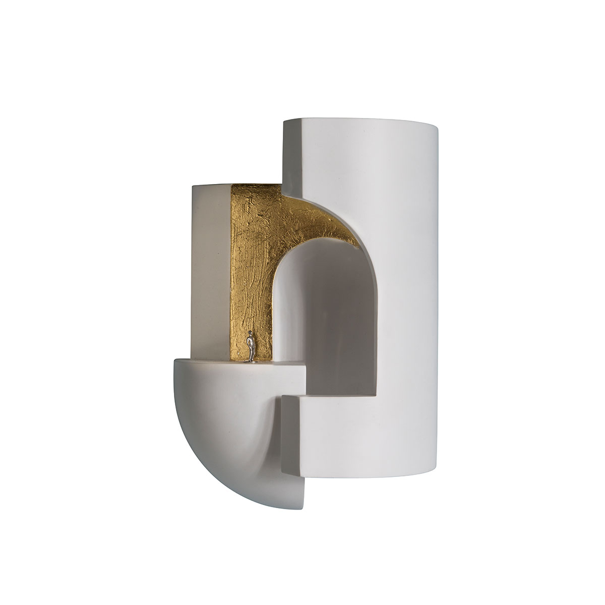Soul Story 2 Wandleuchte, H: 29,7 cm Weiß & Gold