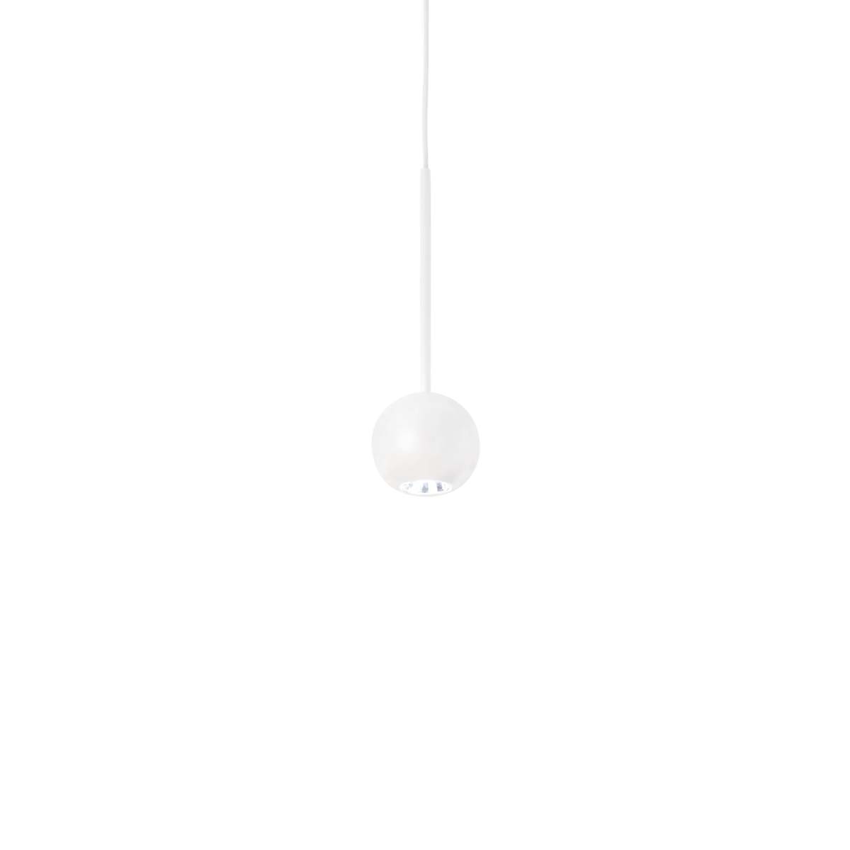 Ideal Lux Archimede SP sfera Pendelleuchte, Ø: 9 cm Archimede SP sfera Pendelleuchte, Ø: 9 cm, Weiß, Kugel Metall Aluminium Pendelleuchten – klassische Leuchte, dimmbar für Wohnzimmer