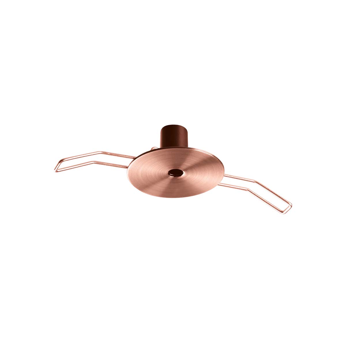 Lampen einbau Baldachin rund 1-fach, Ø: 4,5 cm, H: 3,4 cm, Kupfer