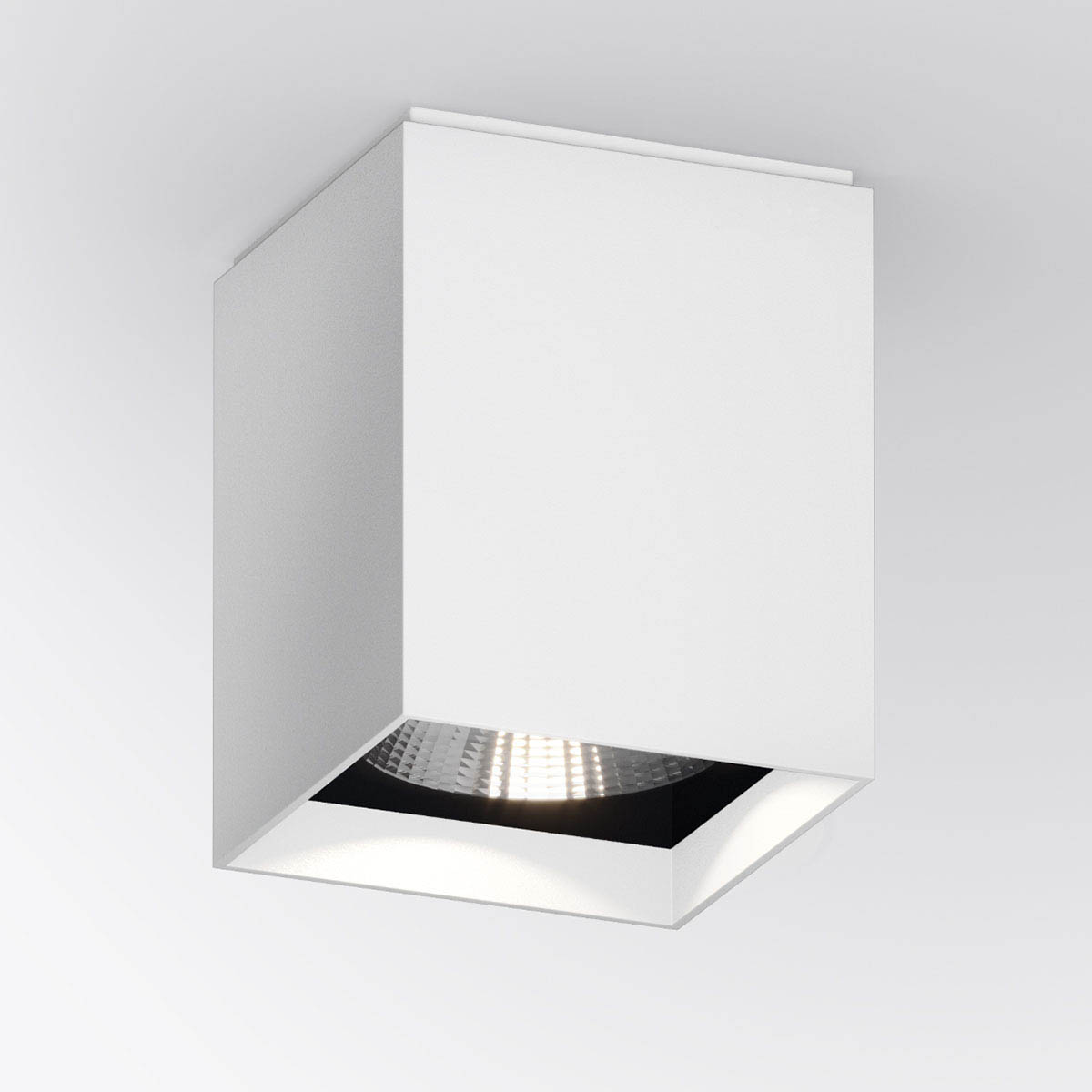 Rechteckige Deckenleuchte für außen in der Farbe weiß