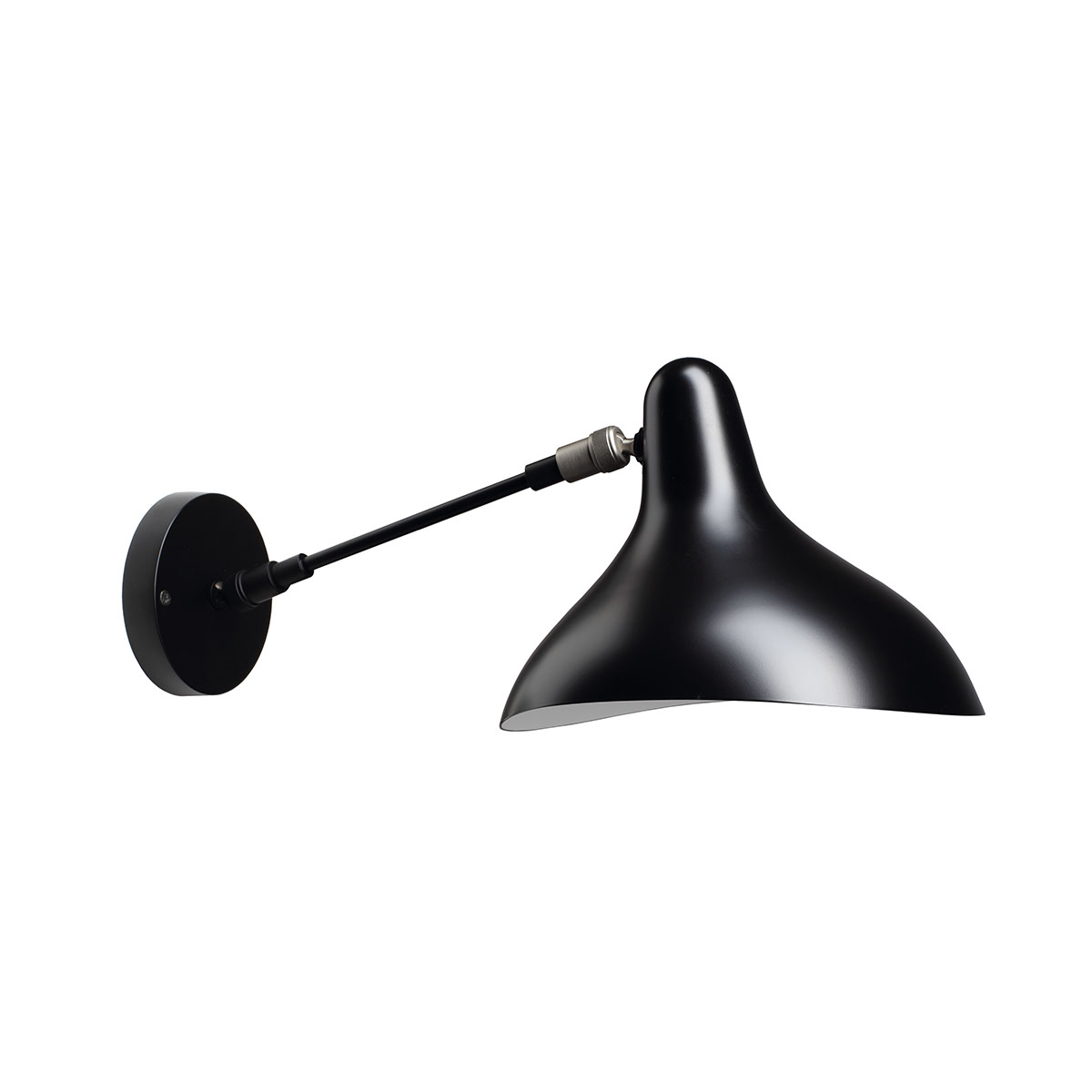 DCW Editions Mantis BS5 Wandleuchte T: 45 cm Schwarz Modern – Design-Wandleuchte für Treppenhaus