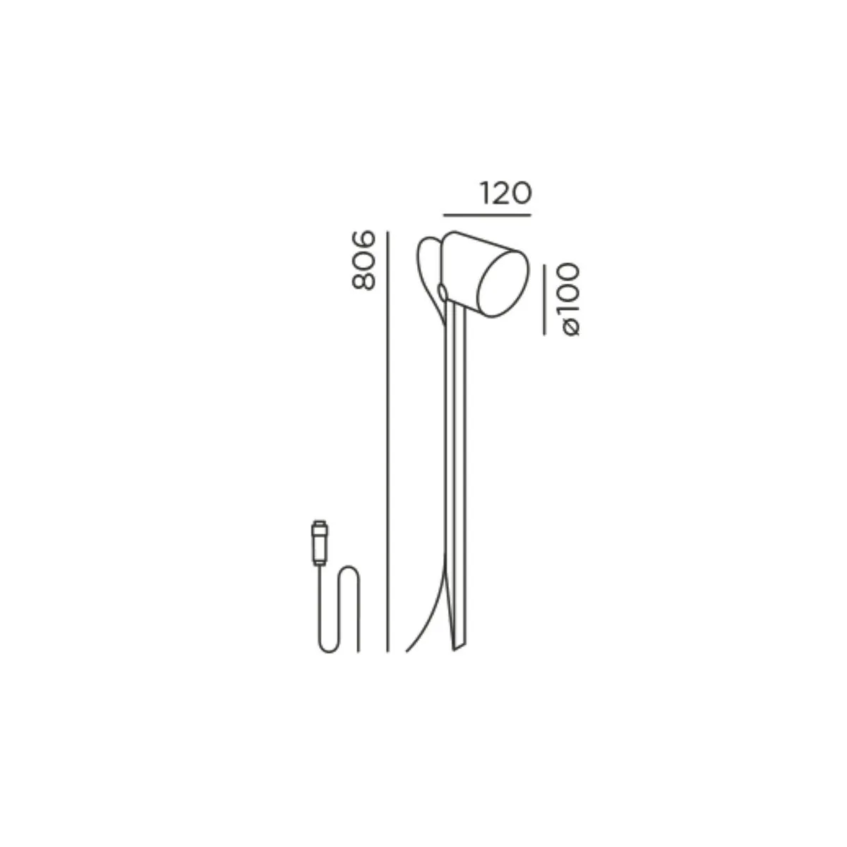 stic Erdspießleuchte, Connect, Anthrazit, H: 70 cm