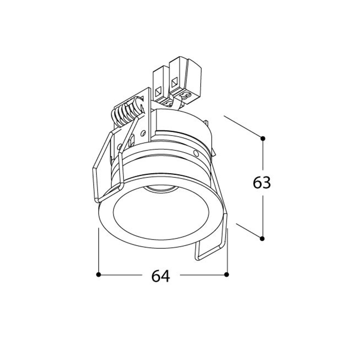Helax SML LUX M Torsion Einbaustrahler, Textured Black, 2700K