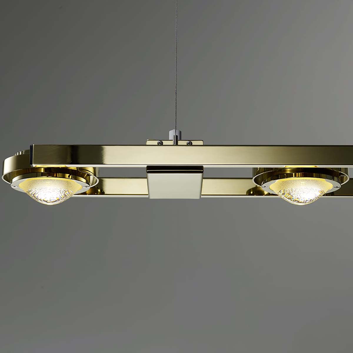 Ocular 2 Pendelleuchte, L: 35 cm, B:13,8 cm, Weiß Moderne und längliche Pendelleuchte mit zwei Linsen fokusiert