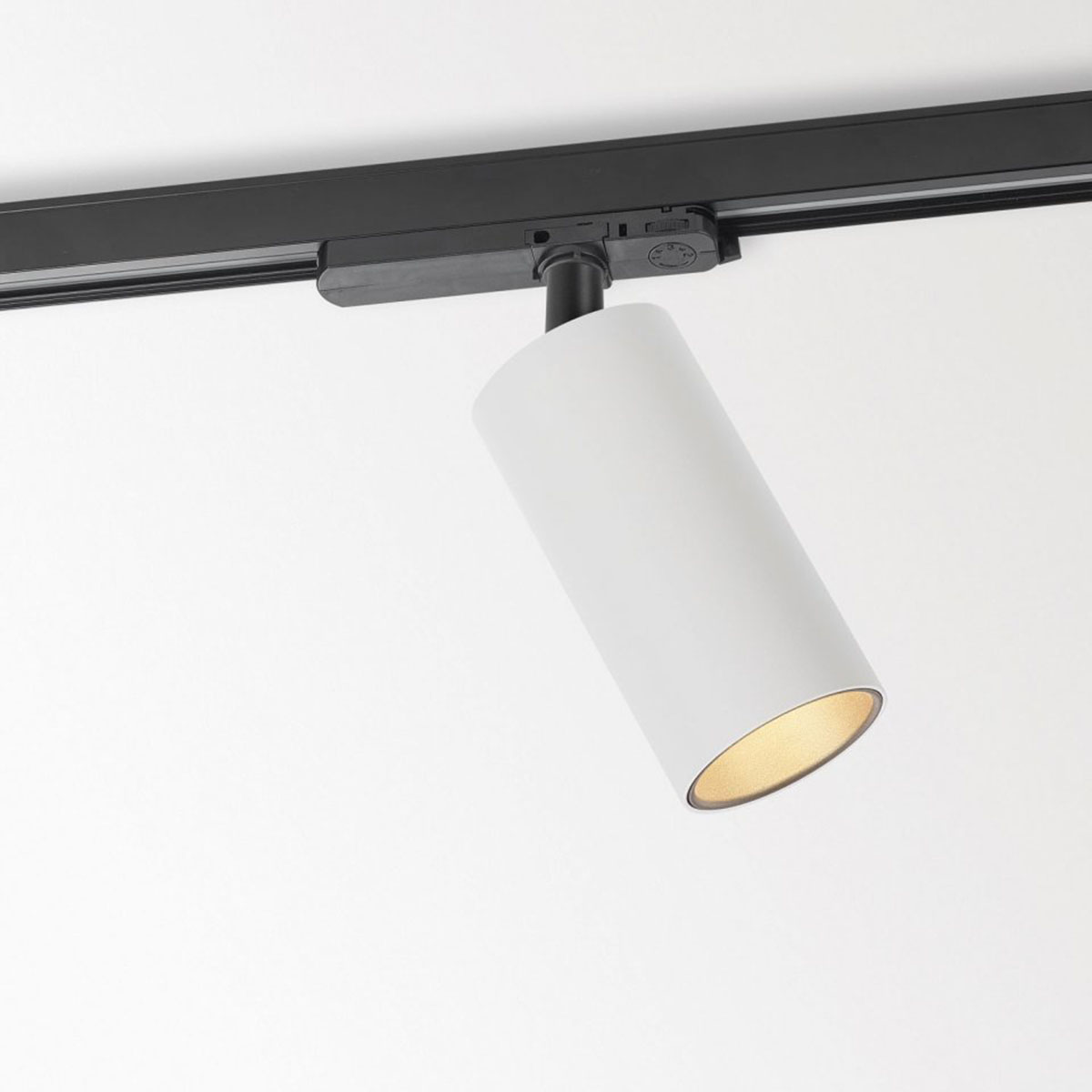 DeltaLight SPY 66 93045 ADM Schienenstrahler, Ø: 6,6 cm SPY 66 93045 ADM Schienenstrahler, Ø: 6,6 cm, Weiß, Warmweiß 3000K, 45° – Ambiente Beleuchtung, dimmbar für Flur, Abstrahlwinkel 45°