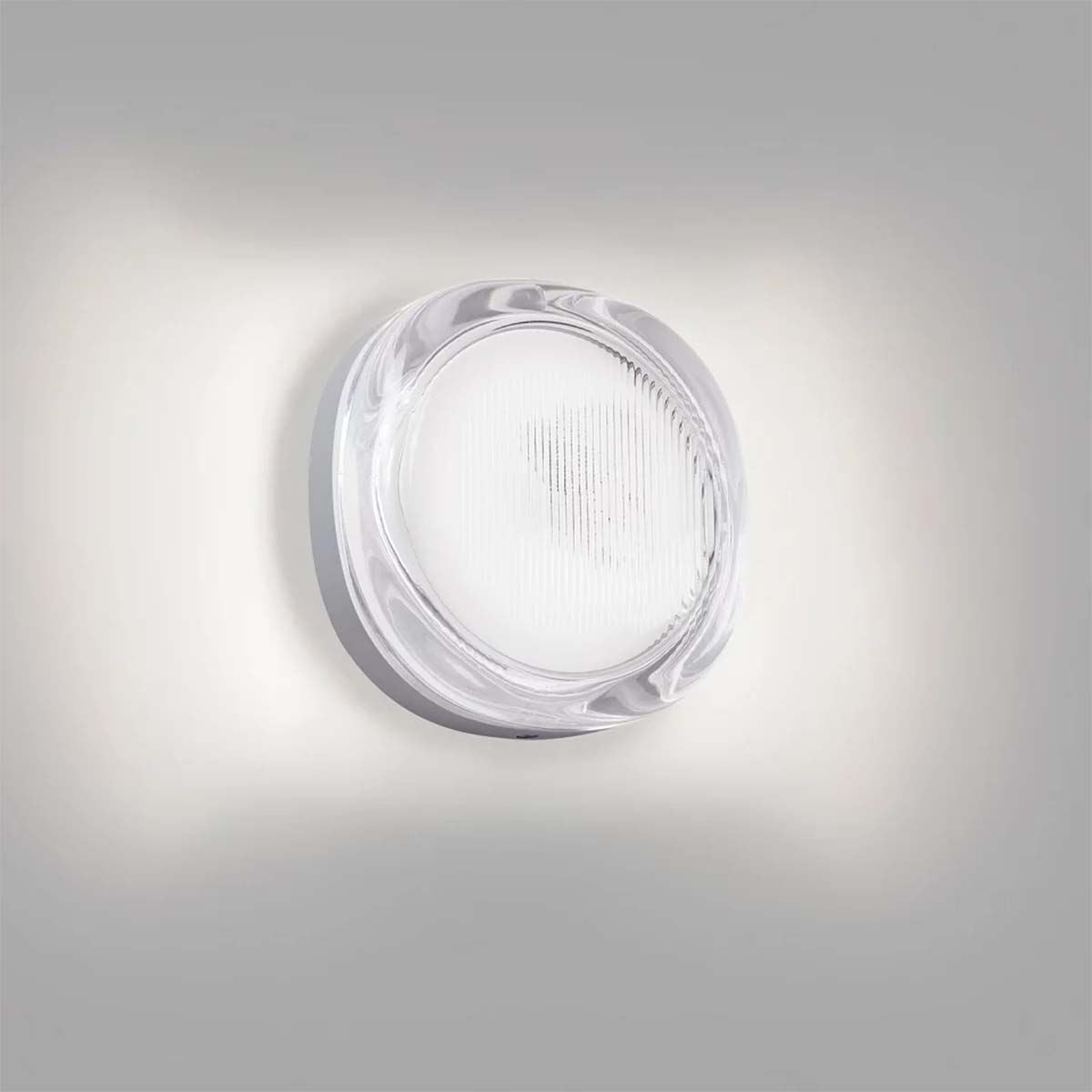 Delta Light Nebbia 20 Wandleuchte, Ø: 20,3 cm, Alu grau, Warmweiß 3000K, Phasenabschnittsdimmer Delta Light Nebbia 20 Wandleuchte, Ø: 20,3 cm, Alu grau, Warmweiß 3000K, DALI dimmbar