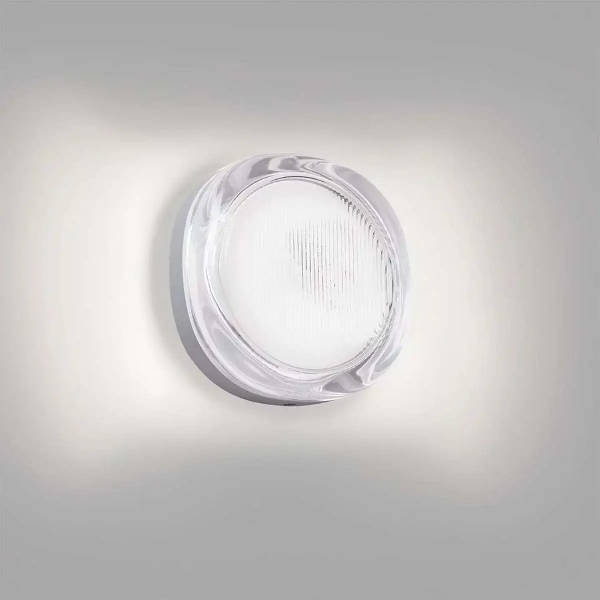 Delta Light Nebbia 20 Wandleuchte, Ø: 20,3 cm, Alu grau, Warmweiß 3000K, DALI dimmbar