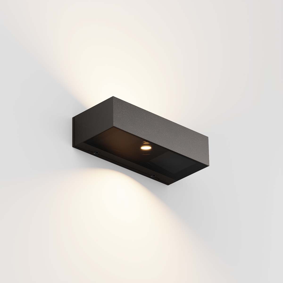 IP44.de iem.2 X Wandleuchte, H: 4,5 cm, T: 8,2 cm Cool Brown DALI
