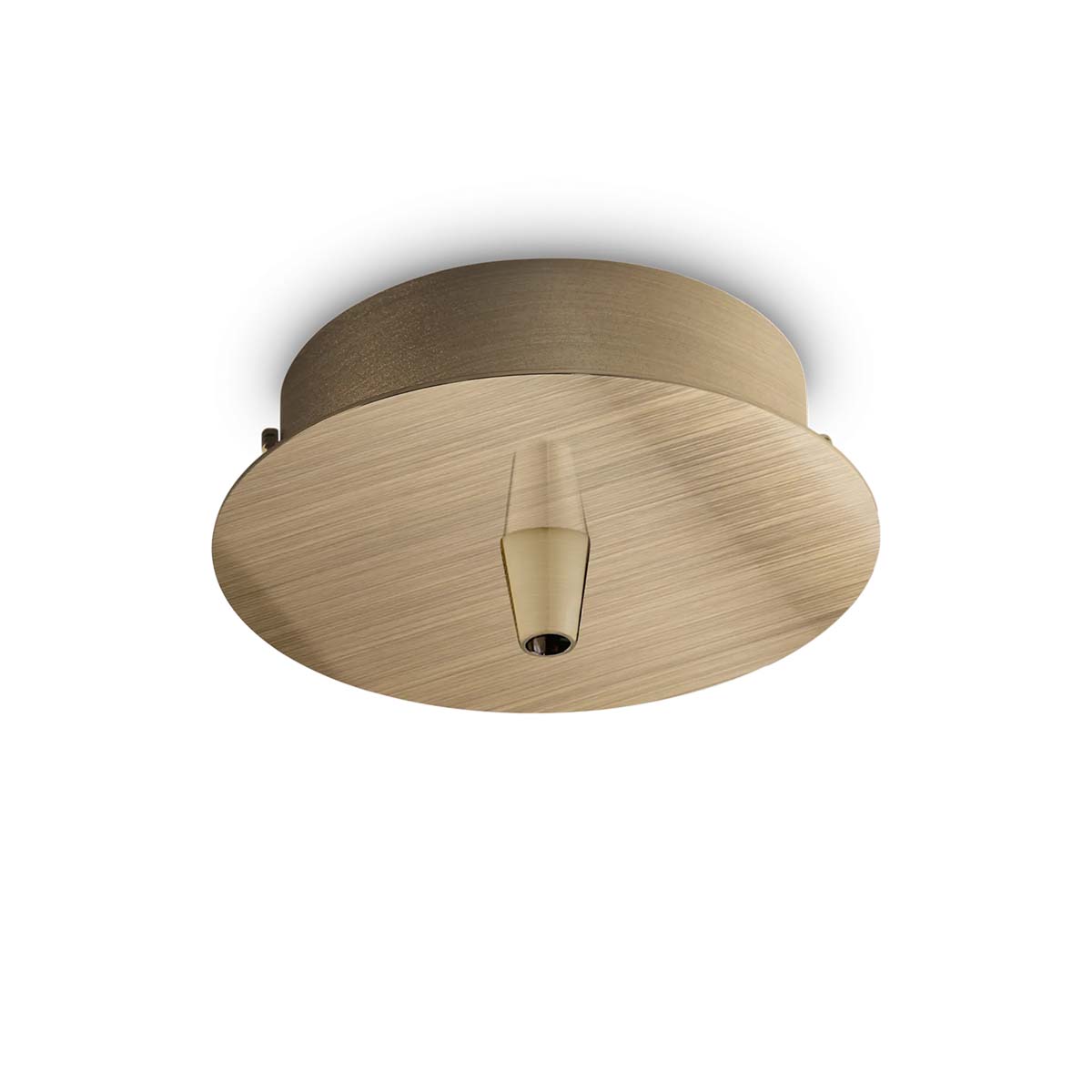 Baldachin Rosone standard 1 luci, Ø: 10 cm, H: 4,5 cm, Messing Lampen Baldachin 1-fach rund, Ø: 10 cm, H: 4,5 cm, Messing