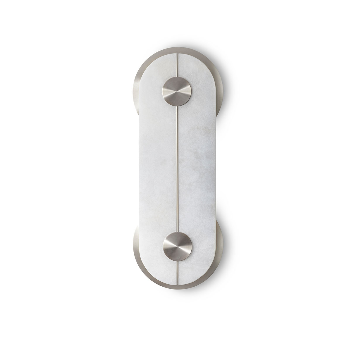 Perfekt für Flur oder Schlafzimmer: Bert Frank Brace Wandlleuchte, Nickel satiniert, H: 43 cm aus Messing und edler Alabaster – sanftes Licht Luxusleuchten aus Großbritannien: Bert Frank Brace Wandlleuchte, Nickel satiniert, H: 64 cm, gebürstetes Messing und echter Alabaster, britische Luxusleuchte, sanftes Licht