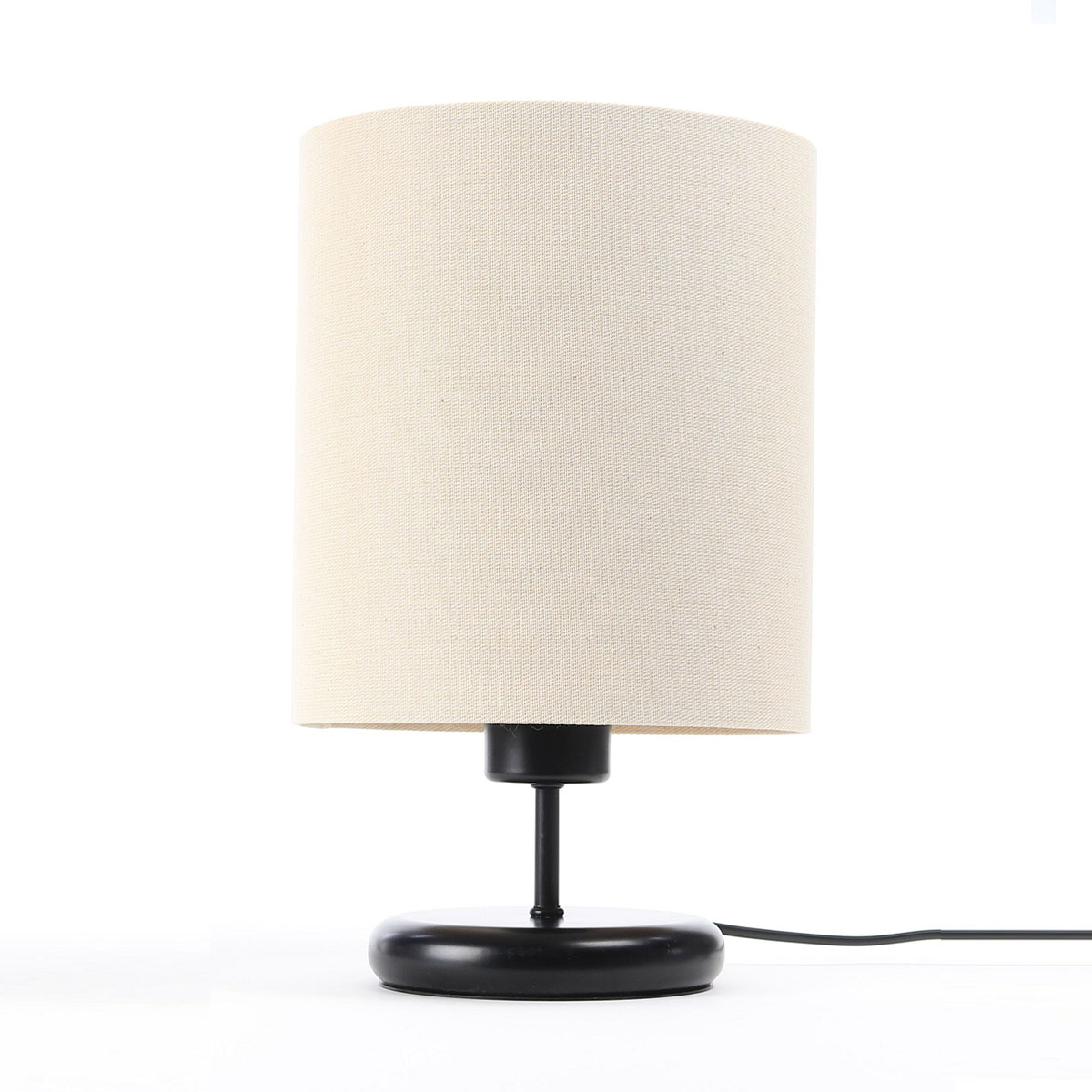 Tischleuchte Ø: 20 cm, H: 32 cm, Cream, Schwarz